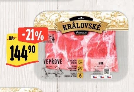 Královský vepřový bok bez kosti - v celku