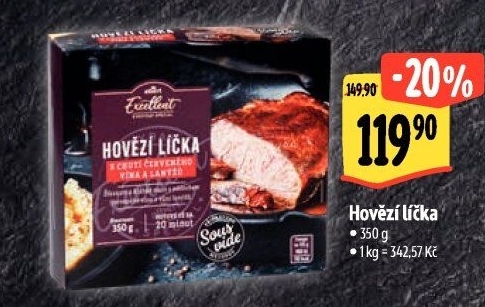 Hovězí líčka Sous vide Albert Excellent
