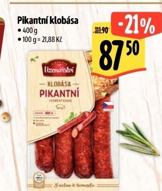 Klobása pikantní Albertovo uzenářství