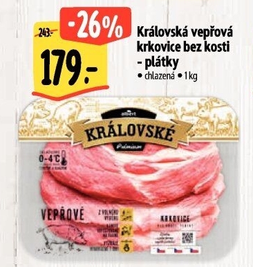 Královská vepřová krkovice bez kosti Premium Albert