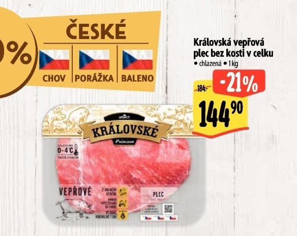 Královská vepřová plec bez kosti Premium Albert