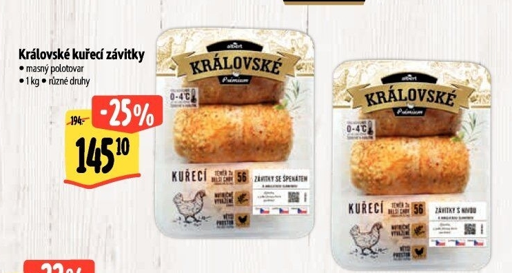 Kuřecí závitky královské Premium Albert