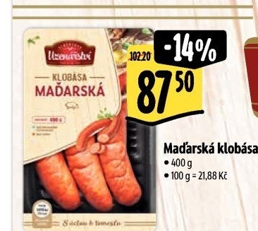 Maďarská klobása Albertovo uzenářství