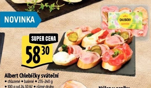 Obložený chlebíček Albert