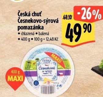 Pomazánka česnekovo-sýrová Česká chuť