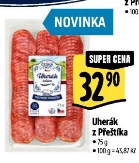 Salám uherák Přeštické prasátko Česká chuť