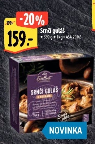 Srnčí guláš Sous vide Albert Excellent