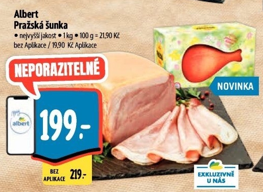 Šunka pražská nejvyšší jakosti Albert