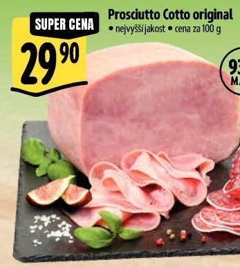 Šunka Prosciutto Cotto nejvyšší jakosti