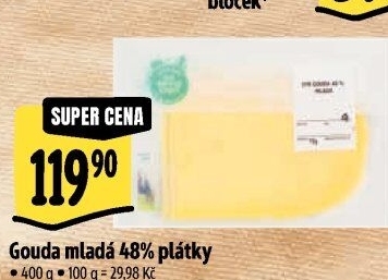 Sýr Gouda mladá 48%