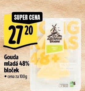 Sýr Gouda mladá 48% De Zaanse Hoeve