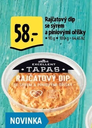 Tapas dip rajčatový se sýrem a piniovými oříšky Albert Excellent