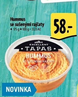 Tapas Hummus se sušenými rajčaty Albert Excellent