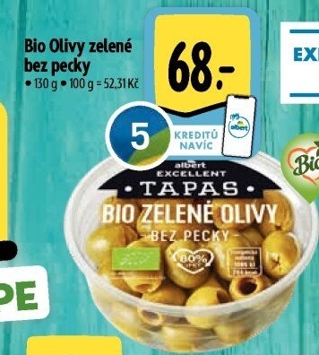 Tapas Olivy zelené bio Albert Excellent