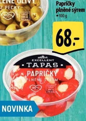 Tapas plněné papričky sýrem Albert Excellent