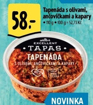 Tapenáda s olivami ančovičkami a kapary Albert Excellent