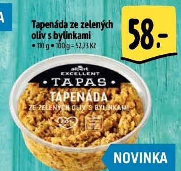 Tapenáda ze zelených oliv s bylinkami Albert Excellent