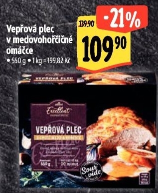 Vepřová plec Sous vide Albert Excellent