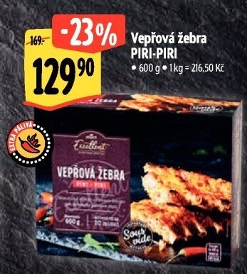 Vepřová žebra Piri-Piri Sous vide Albert Excellent