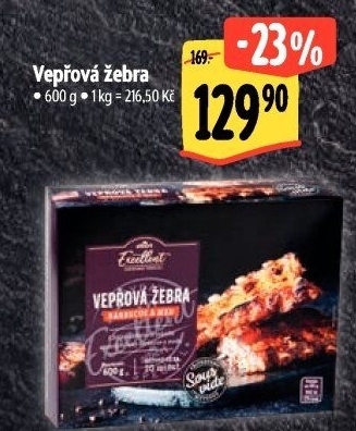 Vepřová žebra Sous vide Albert Excellent