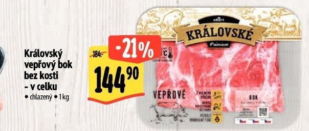 Vepřový bok bez kosti Královský Albert