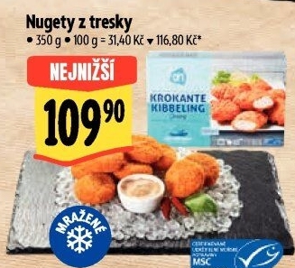 Obalované nugety z tresky mražené Albert Heijn
