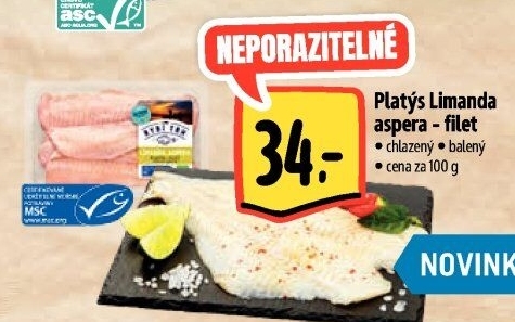 Platýs Limanda Aspera filet Albert