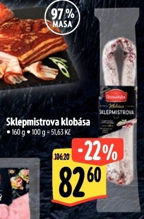 Sklepmistrova klobása Premium Albertovo uzenářství