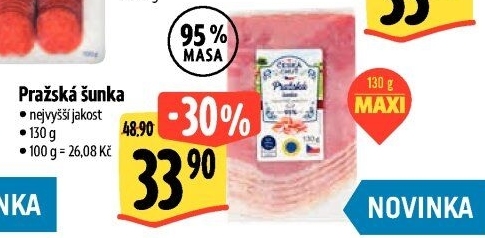 Šunka pražská nejvyšší jakosti Česká chuť