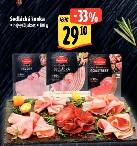 Šunka sedlácká nejvyšší jakosti Premium Albertovo uzenářství