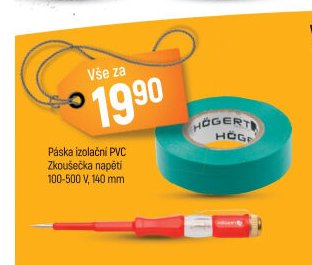 Páska izolační PVC, Zkoušečka napětí