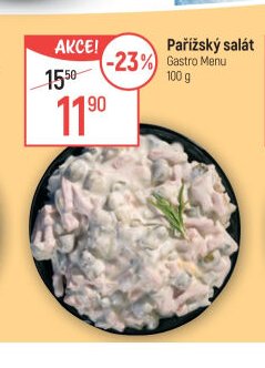 Pařížský salát Gastro Menu