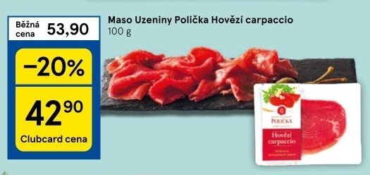 Hovězí Carpaccio Maso uzeniny Polička