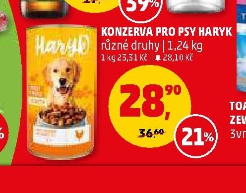 KONZERVA PRO PSY HARYK 1,24 kg