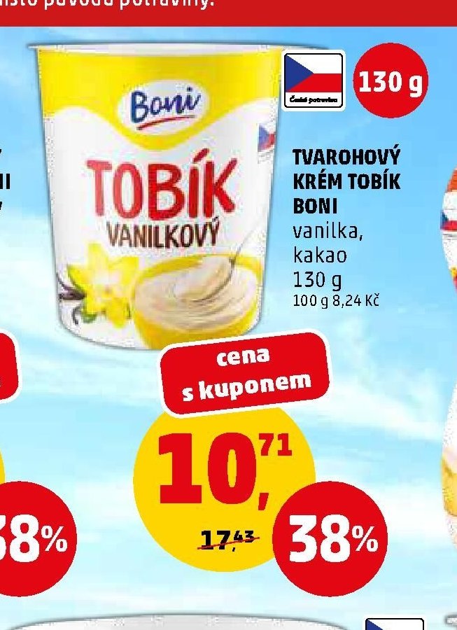 TVAROHOVÝ KRÉM TOBÍK BONI vanilka, kakao