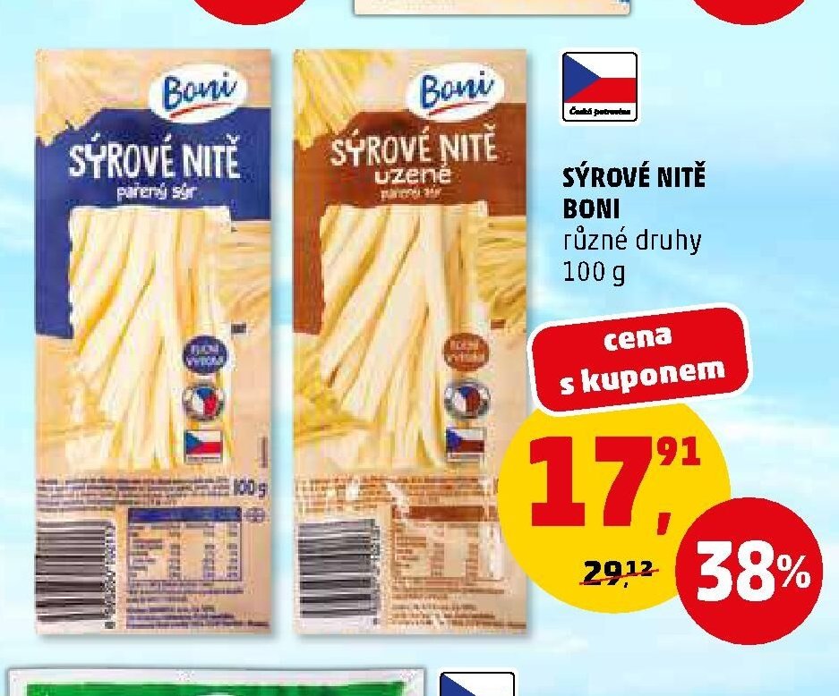Sýrové nitě Boni 100 g