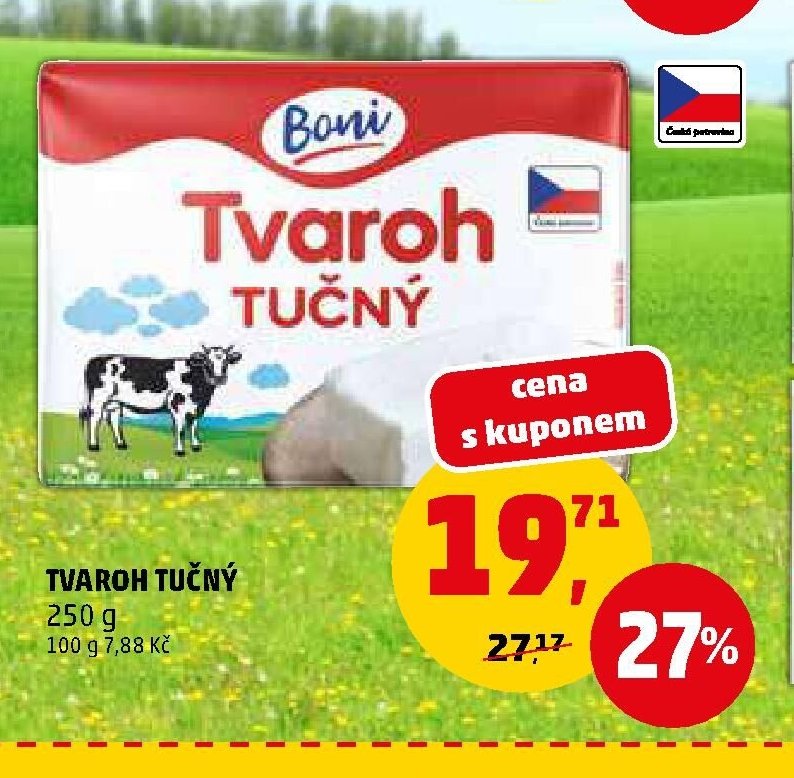 Tvaroh tučný Boni 250 g