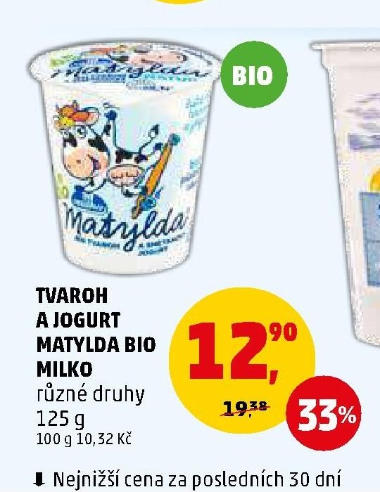 TVAROH A JOGURT MATYLDA BIO MILKO