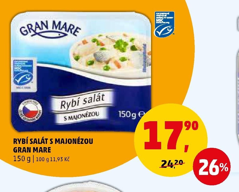 RYBÍ SALÁT S MAJONÉZOU GRAN MARE