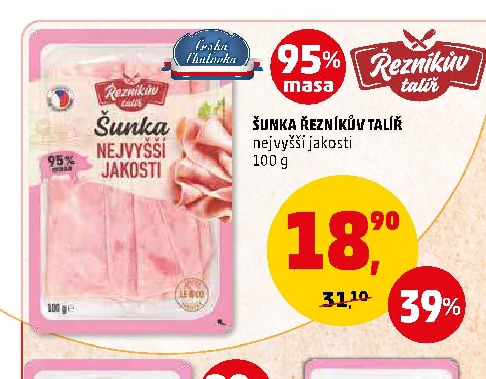 ŠUNKA ŘEZNÍKŮV TALÍŘ nejvyšší jakosti