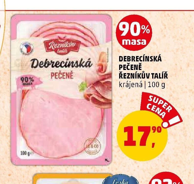DEBRECÍNSKÁ PEČENÉ ŘEZNÍKŮV TALÍŘ krájená