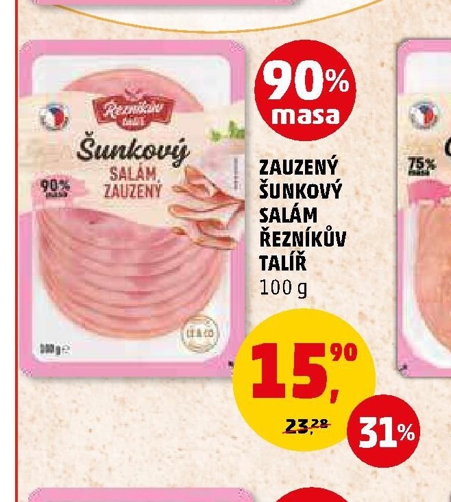 ZAUZENÝ ŠUNKOVÝ SALÁM ŘEZNÍKŮV TALÍŘ