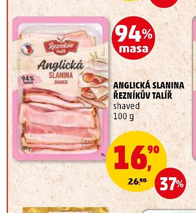ANGLICKÁ SLANINA ŘEZNÍKŮV TALÍŘ shaved