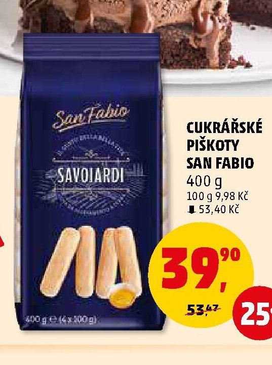 Cukrářské piškoty San Fabio