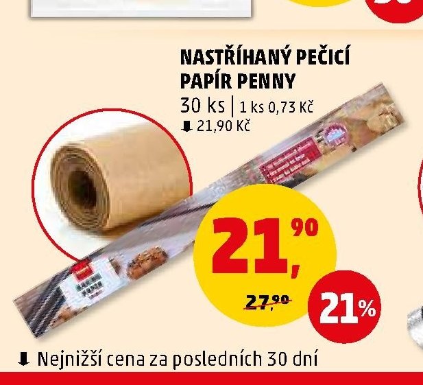 Nastříhaný pečicí papír Penny