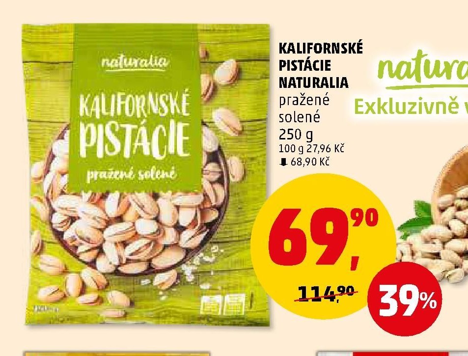 KALIFORNSKÉ PISTÁCIE NATURALIA