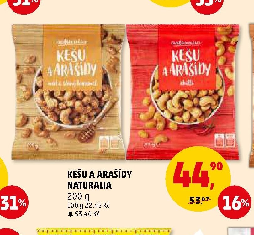 KEŠU A ARAŠÍDY NATURALIA