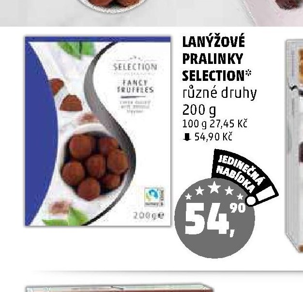 Lanýžové pralinky Selection