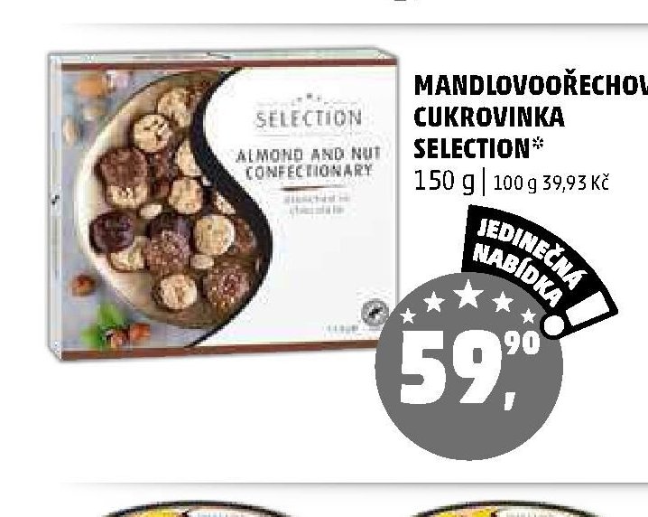 Mandlovoořechová cukrovinka Selection