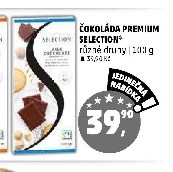 Čokoláda Selection (mléčná)